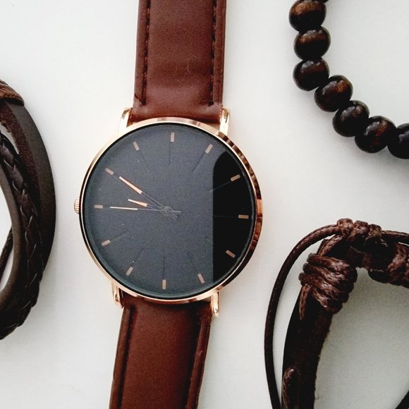 Unisex Adjustable Hemp Cord Braided Rope Wristbands Bracelets Watch Set - Picture 4 of 12